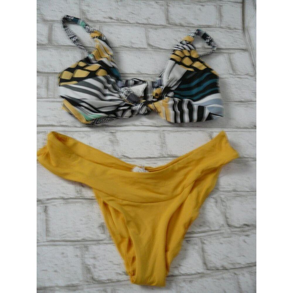 $124 Becca By Rebecca Virtue Reversible Top Hipster Bottom Bikini Set S B865